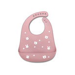 Bavoir silicone avec récupérateur ROSE