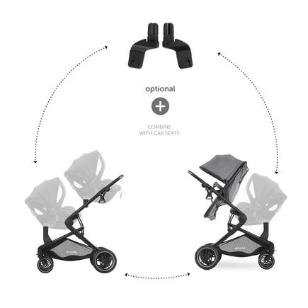 Poussette double Atlantic Twin Mélange Grey HAUCK - 7