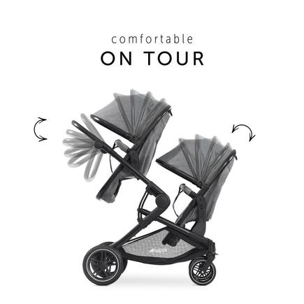 Poussette double Atlantic Twin Mélange Grey HAUCK - 11