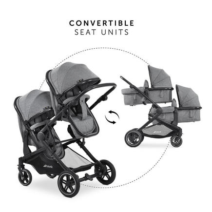 Poussette double Atlantic Twin Mélange Grey HAUCK - 6