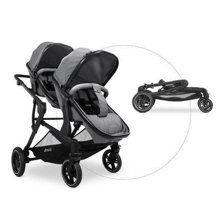 Poussette double Atlantic Twin Mélange Grey HAUCK - 9