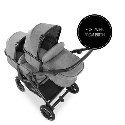 Poussette double Atlantic Twin Mélange Grey HAUCK