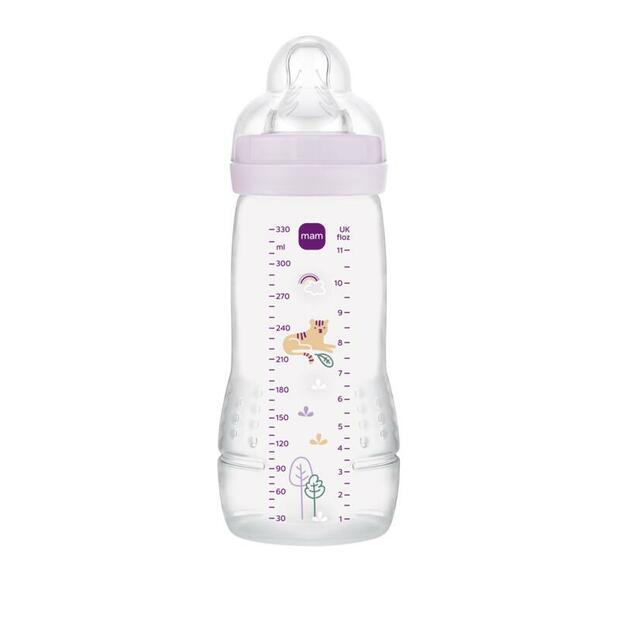 Biberon Easy Active 2e âge 330ml 6m Lilas MAM