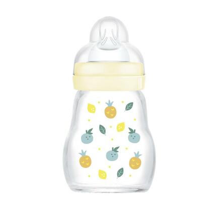 Biberon en verre 170ml Débit 1 0-6m Lin MAM - 2