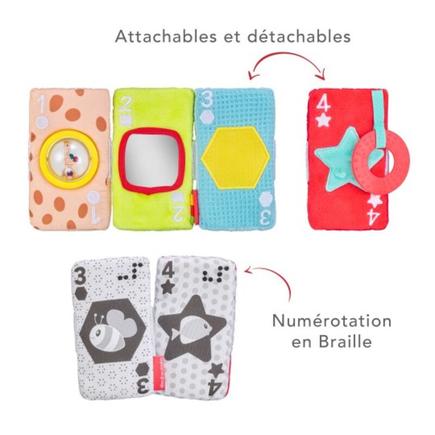 Jeu de cartes sensorielles Sophie la girafe Multicolore VULLI - 2