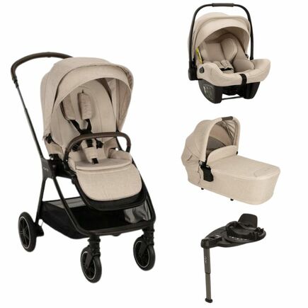 Poussette TRIO Triv Next + Siège-auto Pipa Next + Nacelle Lytl Biscotti + Base Curv offerte NUNA