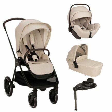 Poussette TRIV LX + Siège-auto ARRA FLEX + Nacelle Lytl Biscotti + Base Curv offerte NUNA