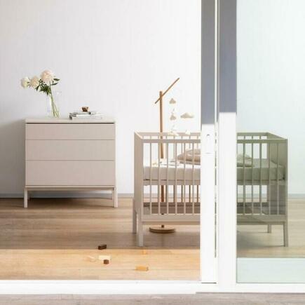 Chambre DUO Lit 60x120 + Commode ASHI Argile + PAL OFFERT QUAX