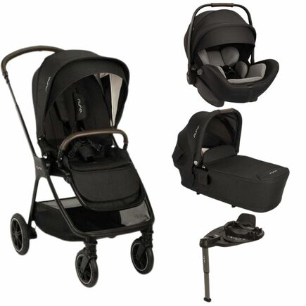 Poussette TRIO Triv Next + Siège-auto ARRA FLEX + Nacelle Lytl Caviar + Base Curv offerte NUNA
