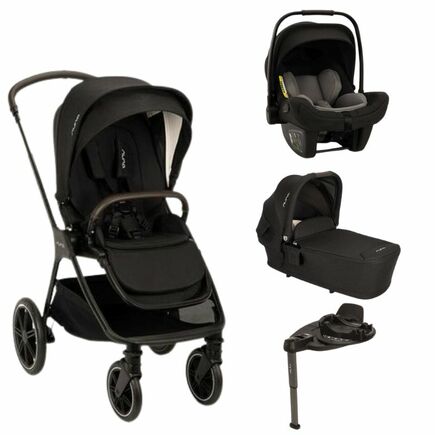 Poussette TRIV LX + Siège-auto Pipa Next + Nacelle Lytl Caviar+ Base Curv offerte NUNA