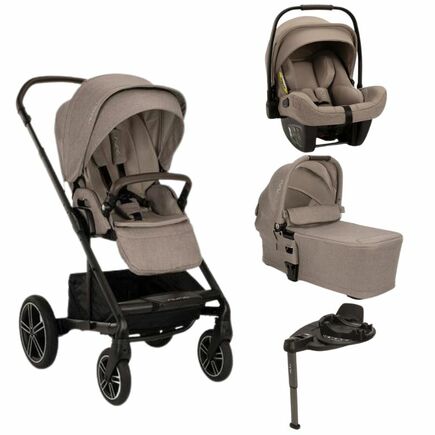Poussette TRIO Mixx Next + Siège-auto Pipa Next + Nacelle Mixx Cedar + Base Curv offerte NUNA