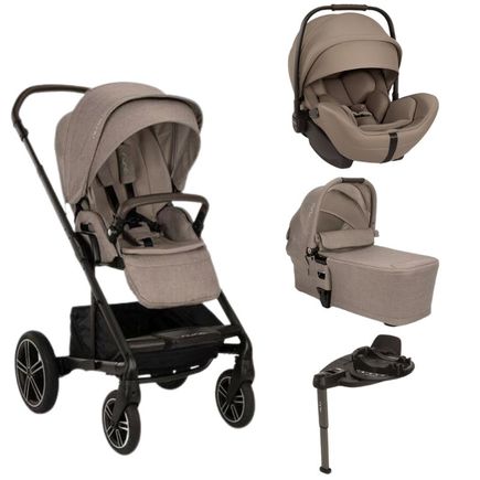Poussette TRIO Mixx Next + Siège-auto ARRA FLEX + Nacelle Mixx Cedar + Base Curv offerte NUNA
