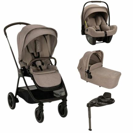 Poussette TRIO Triv Next + Siège-auto Pipa Next + Nacelle Lytl Cedar + Base Curv offerte NUNA