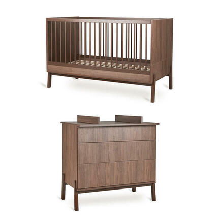 Chambre DUO Lit 70x140 + Commode ASHI Châtaignier + PAL OFFERT QUAX - 2
