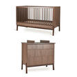 Chambre DUO Lit 70x140 + Commode ASHI Châtaignier + PAL OFFERT QUAX - 2