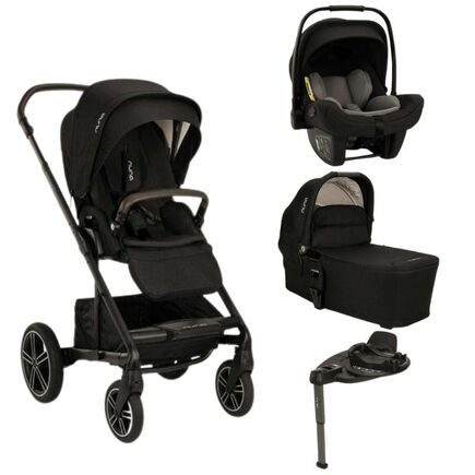 Poussette TRIO Mixx Next + Siège-auto Pipa Next + Nacelle Mixx Caviar + Base Curv offerte NUNA