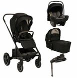 Poussette TRIO Mixx Next + Siège-auto Pipa Next + Nacelle Mixx Caviar + Base Curv offerte