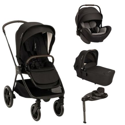 Poussette TRIV LX + Siège-auto ARRA FLEX + Nacelle Lytl Caviar+ Base Curv offerte NUNA