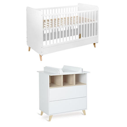 Chambre DUO Lit 70x140 + Commode LOFT Blanc + PAL OFFERT QUAX - 2