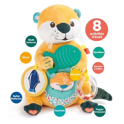 Peluche maman loutre - Multicolor LUDI - 3