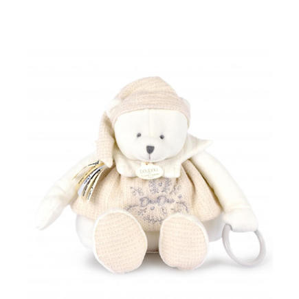 Peluche eveil Bébé Ours Beige - 30 cm DOUDOU ET COMPAGNIE