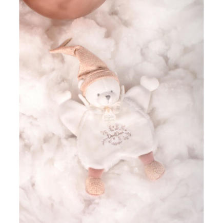 Doudou Ours cape Blanc Rose - 25 cm DOUDOU ET COMPAGNIE - 4