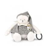 Peluche eveil Bébé Ours Blanc Argente - 30 cm