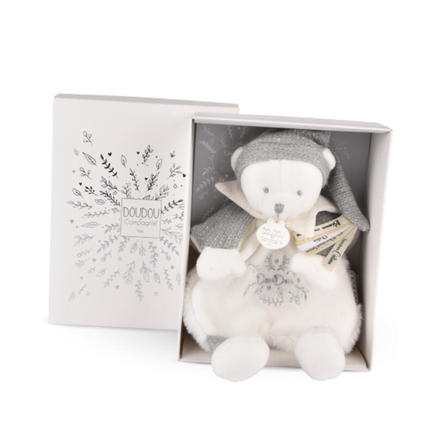 Doudou Ours cape Blanc Argente - 25 cm DOUDOU ET COMPAGNIE - 3