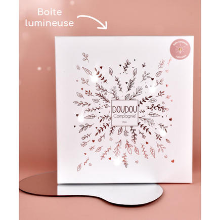 Doudou plat pétales Ours Blanc Rose - 25 cm DOUDOU ET COMPAGNIE - 4
