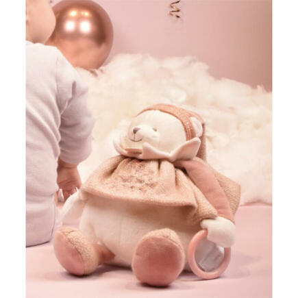 Peluche eveil Bébé Ours Rose - 30 cm DOUDOU ET COMPAGNIE - 2