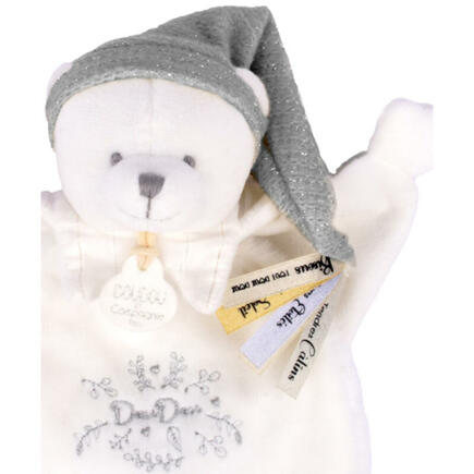 Doudou Ours cape Blanc Argente - 25 cm DOUDOU ET COMPAGNIE - 4