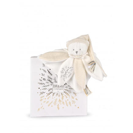 Doudou plat pétales Ours Blanc Crème - 25 cm DOUDOU ET COMPAGNIE - 5