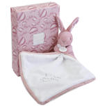 Doudou Lapin mouchoir 10 cm - Rose