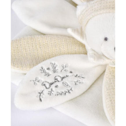 Doudou plat pétales Ours Blanc Crème - 25 cm DOUDOU ET COMPAGNIE - 6