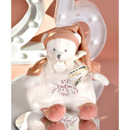 Doudou Ours cape Blanc Rose - 25 cm DOUDOU ET COMPAGNIE - 3