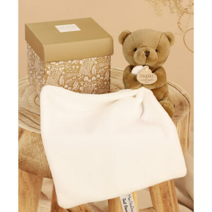 Doudou mouchoir- Mon petit ourson - Marron - 10 cm DOUDOU ET COMPAGNIE