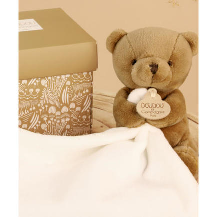 Doudou mouchoir- Mon petit ourson - Marron - 10 cm DOUDOU ET COMPAGNIE - 2