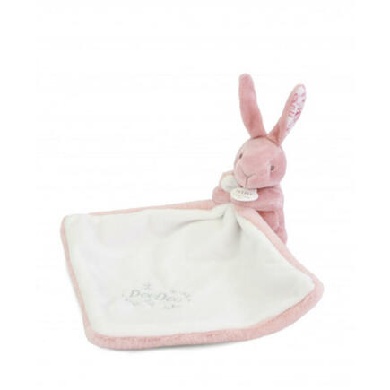 Doudou Lapin mouchoir 10 cm - Rose DOUDOU ET COMPAGNIE - 2