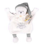 Doudou Ours cape Blanc Argente - 25 cm