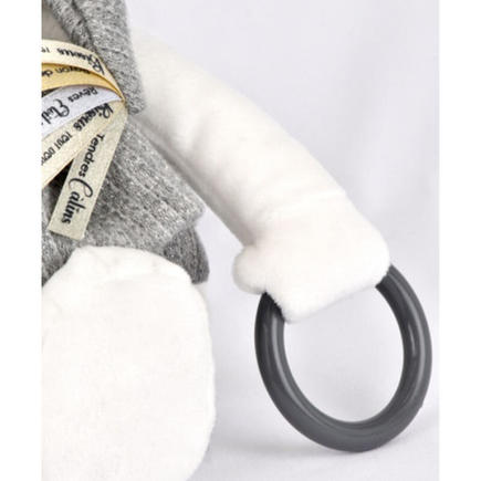 Peluche eveil Bébé Ours Blanc Argente - 30 cm DOUDOU ET COMPAGNIE - 6