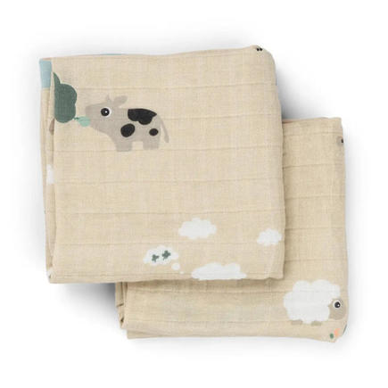 Lot de 2 Langes Tiny farm Sable DONE BY DEER - 2
