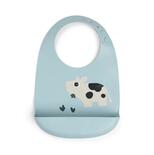 Bavoir en silicone Dotti Bleu