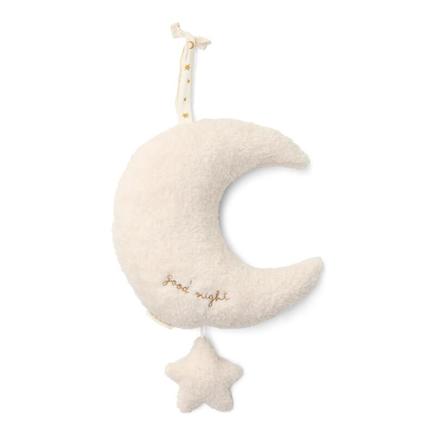 Peluche musicale Lune et Etoile Newborn Naturals Blanc LITTLE DUTCH