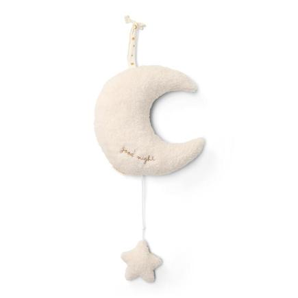 Peluche musicale Lune et Etoile Newborn Naturals Blanc LITTLE DUTCH - 2