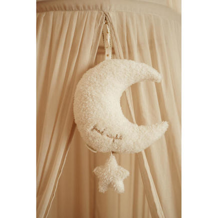 Peluche musicale Lune et Etoile Newborn Naturals Blanc LITTLE DUTCH - 5