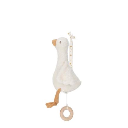 Peluche musicale Oie Newborn Naturals Blanc LITTLE DUTCH - 3