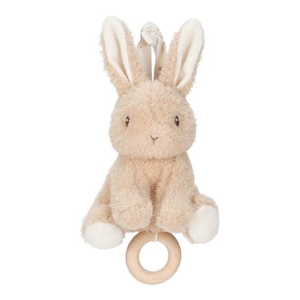Peluche musicale Lapin Newborn Naturals Beige LITTLE DUTCH - 2