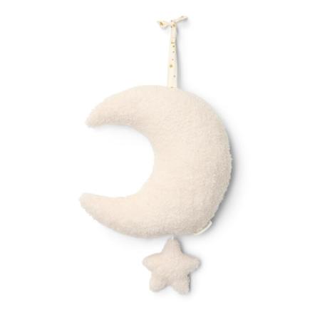 Peluche musicale Lune et Etoile Newborn Naturals Blanc LITTLE DUTCH - 3