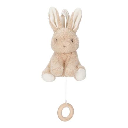 Peluche musicale Lapin Newborn Naturals Beige LITTLE DUTCH - 3