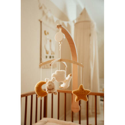 Mobile musical en bois Newborn Naturals Multicolore LITTLE DUTCH - 12